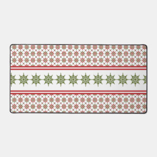 Winter Pattern Snowflake Theme Holiday Christmas Desk Mat