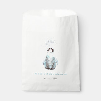 Winter Penguin Baby Shower Favour Bags