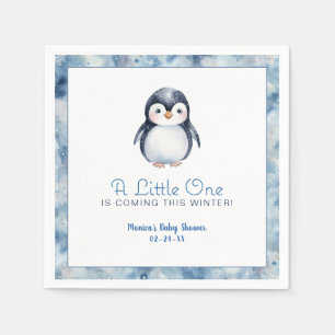 Winter Penguin Baby Shower Napkins