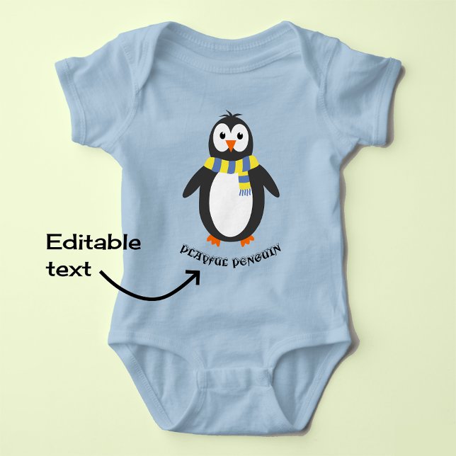 Winter penguin cute playful baby bodysuit (Creator Uploaded)