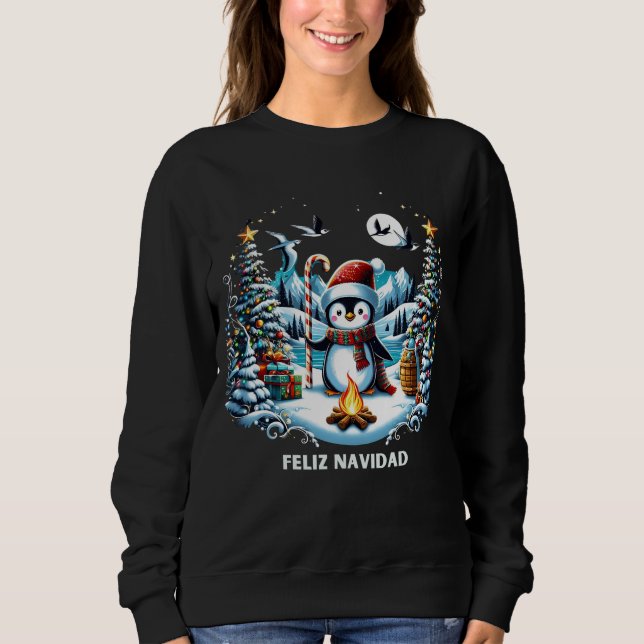 Winter Penguin Cute Sweatshirt (Front)
