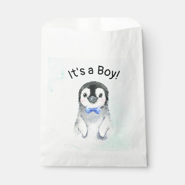 Winter Penguin  Favour Bags (Front)