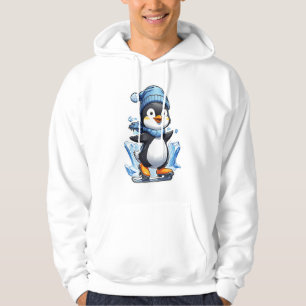 Winter Penguin Ice Staking Hoodie