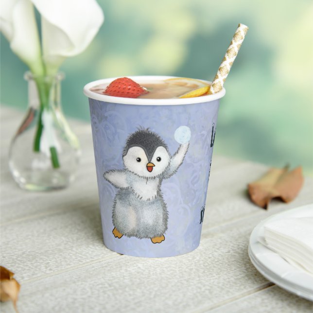 winter penguin  paper cups (Insitu)