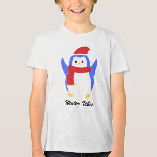 Winter Penguin T-Shirt Tri-Blend Shirt