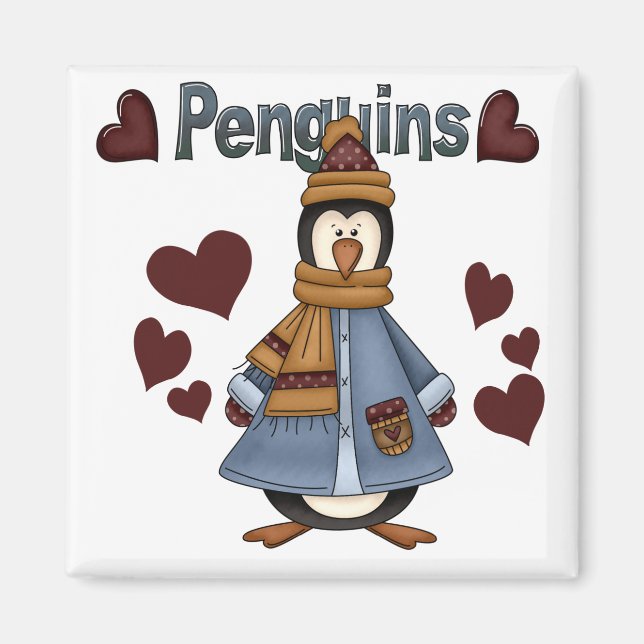 Winter Penguin Tshirts and Gifts Magnet (Front)