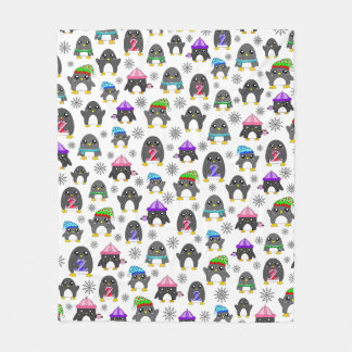 Winter Penguins Fleece Blanket