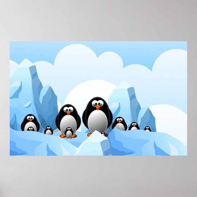 Winter Penguins Poster (Front)