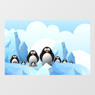 Winter Penguins Window Cling