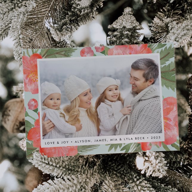 Winter Peony | Holiday Photo Card (Creator Uploaded)