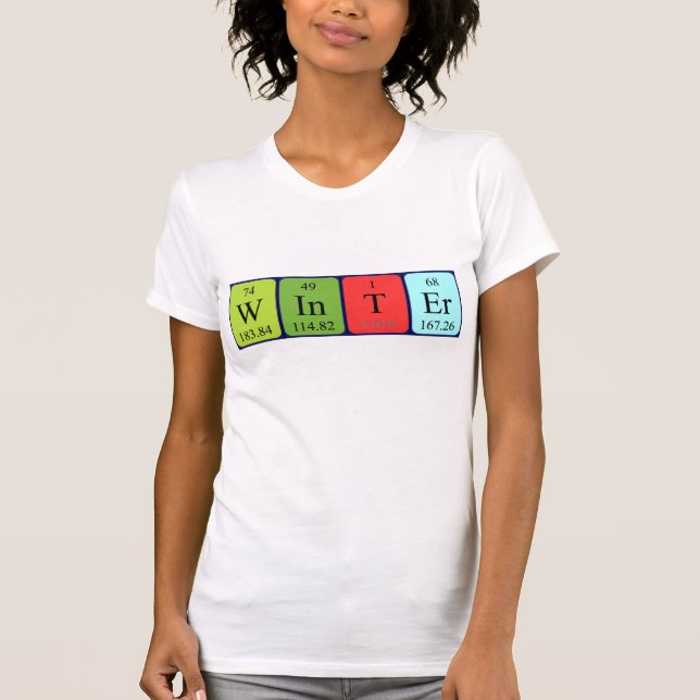 Winter periodic table name shirt (Front)
