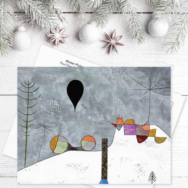 Winter Picture Abstract Paul Klee Postcard (Creator Uploaded)