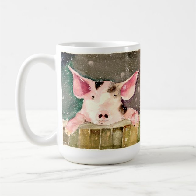 Winter Pig Mug (Left)
