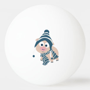 Winter Pig Ping Pong Ball