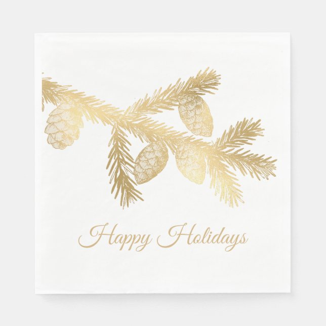 Winter Pine Christmas Napkin (Front)