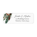 Winter Pine Cone Wedding Return Address Label<br><div class="desc">Are you planning your wedding in the wintertime? Check out this Winter Pine Cone Wedding Return Address Label. It matches our invitation with the same theme. It has beautiful watercolor illustrated pine cones and greenery on it. Have a beautiful winter wedding day! Love,  Frankie   Marlow</div>