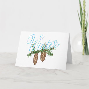 Winter Pine Cones Card