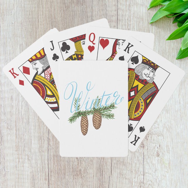 Winter Pine Cones Playing Cards (Creator Uploaded)