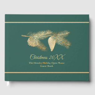 Winter Pine Holiday Guest Book