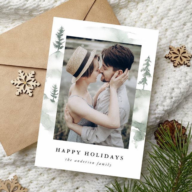 Winter Pine | Holiday Photo Card (Creator Uploaded)
