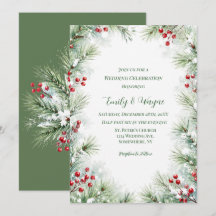 Winter Pine & Red Berry Wedding Celebration