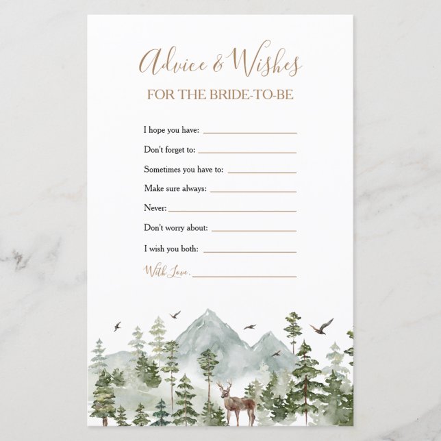Winter Pine Tree Adventure Awaits Advice & Wishes (Front)