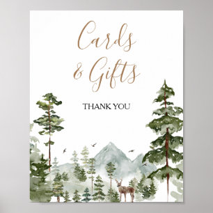 Winter Pine Tree Adventure Awaits Cards And Gifts Poster