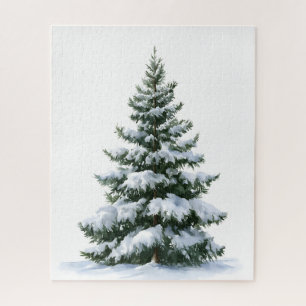 Winter Pine Tree Jigsaw Puzzle