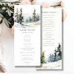 Winter Pine Trees Snow Landscape Wedding Progrom Invitation<br><div class="desc">It’s very easy to customise,  with your personal details. If you need any other matching product or customisation,  kindly message via Zazzle.</div>