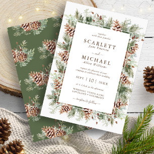Winter Pine Wedding Invitation