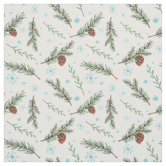 winter pinecone fabric (Swatch)