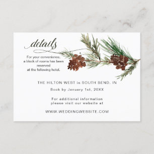 Winter Pinery Wedding RSVP Enclosure Card