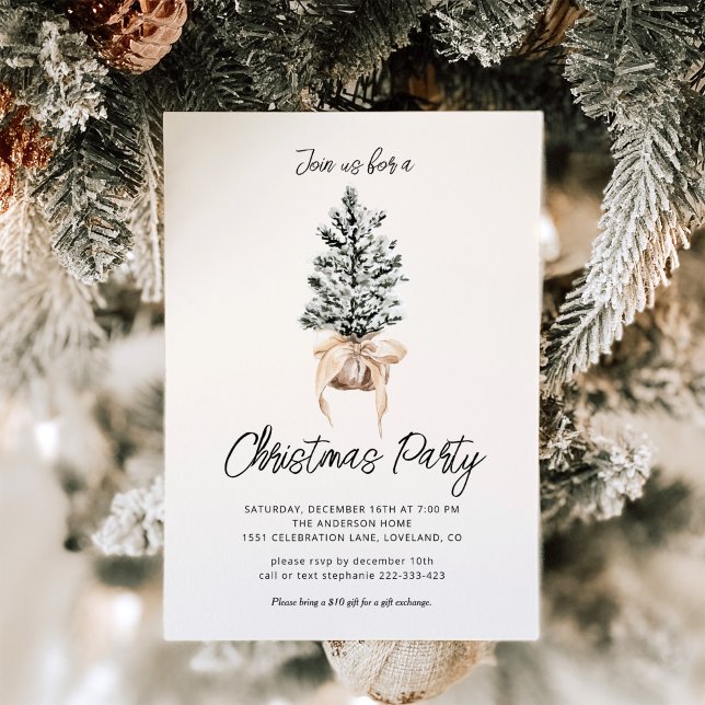 Winter Pines Christmas Party  Invitation (Creator Uploaded)