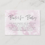 Winter Pink Baby Shower Book Request  Enclosure Card<br><div class="desc">Elegant baby shower book request card featuring illustration of white flowing snow on a pink watercolor background. The card asks guests to bring in a new or used children's book instead of a card.</div>