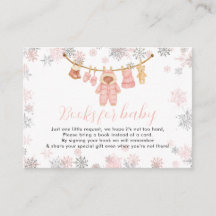 Winter Pink Girl Baby Shower Snow Books for Baby