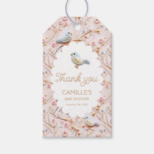 Winter Pink Girl Baby Shower Thank you Gift Tags