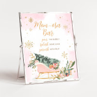 Winter Pink Gold Snowflake Mum Osa Bar