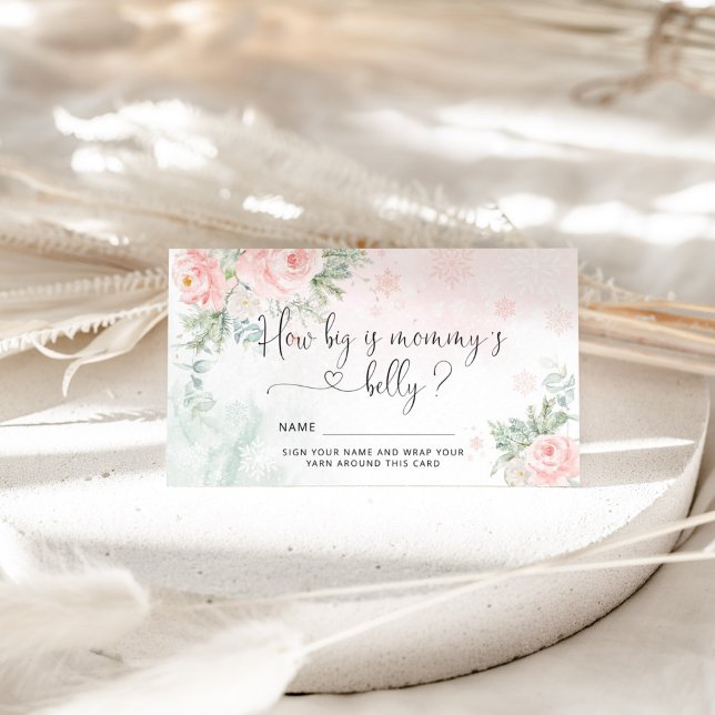 Winter pink how big is mummy's belly enclosure card (Creator Uploaded)