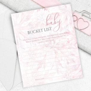 Winter Pink Snowflake Baby Bucket List