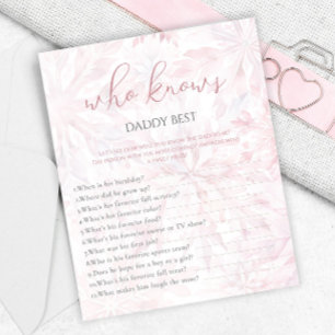 Winter Pink Snowflake Who Knows Daddy Game