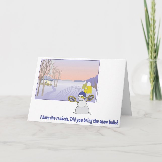 Winter Play Day Tennis Card (Front)