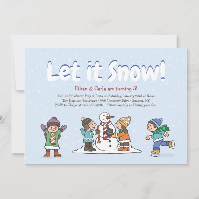 Winter Play Invitation (Front)