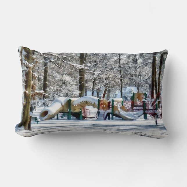 Winter Playground Lumbar Cushion (Front)