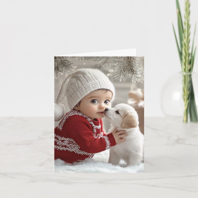 Winter Playtime with Santa’s Littlest Helpers Holiday Card (Front)