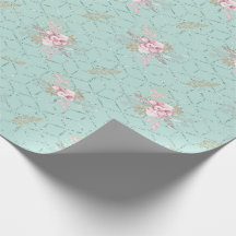 Winter Poinsettia Pink Green Pastel Christmas