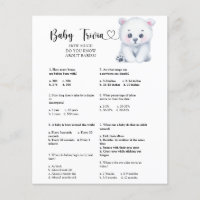 Winter polar bear - Baby Trivia | Baby Shower Game