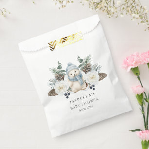 Winter Polar Bear Boy Baby Shower  Favour Bags