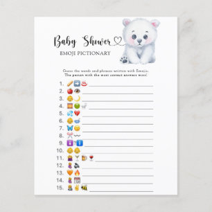 Winter polar bear - emoji pictionary game