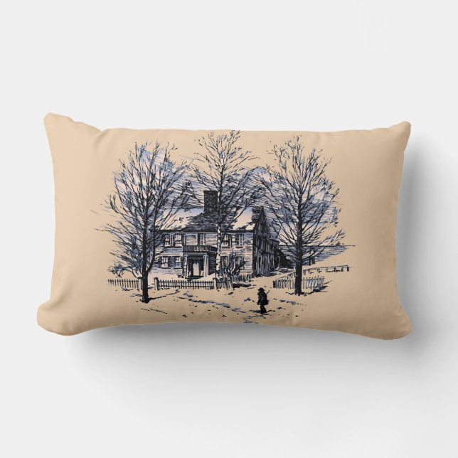 Winter Polyester Lumbar Pillow 13" x 21" (Front)