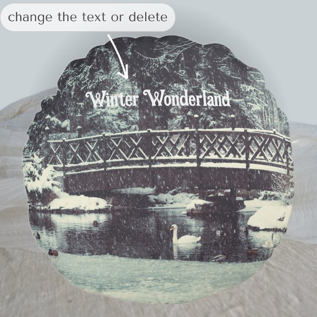 Winter pond round cushion (Creator Uploaded)